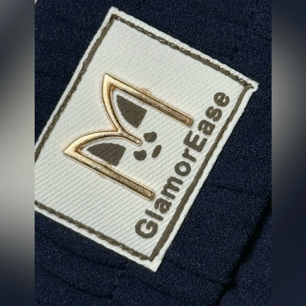 Glamorease Drape Pull On Pants Women's Size XL Regular Navy Straight Leg NWT - Picture 7 of 10